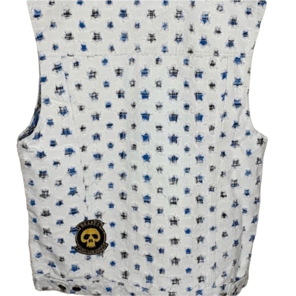 Imperious Men’s Distressed Patchwork Vest - Picture 2 of 6